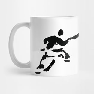 Shaolin monk with weapon / BLACK Mug